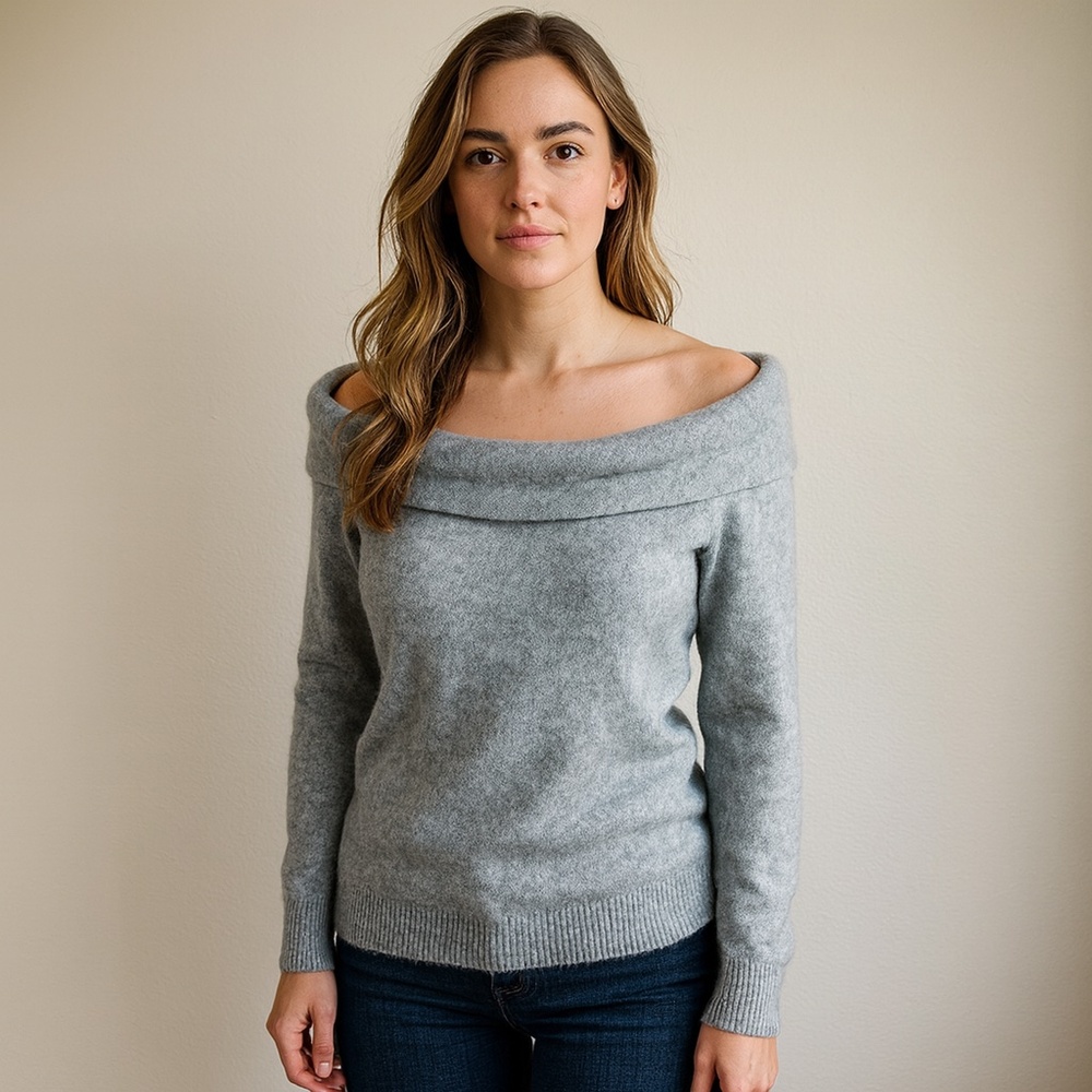 SOPHIE RUE GRAY COWL NECK SWEATER S
